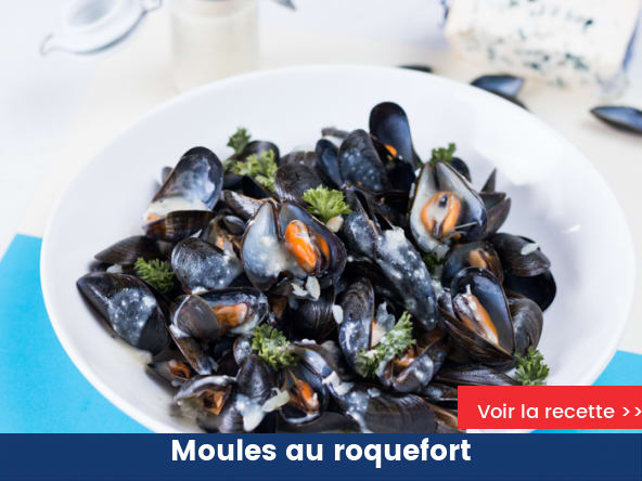 Moules au roquefort